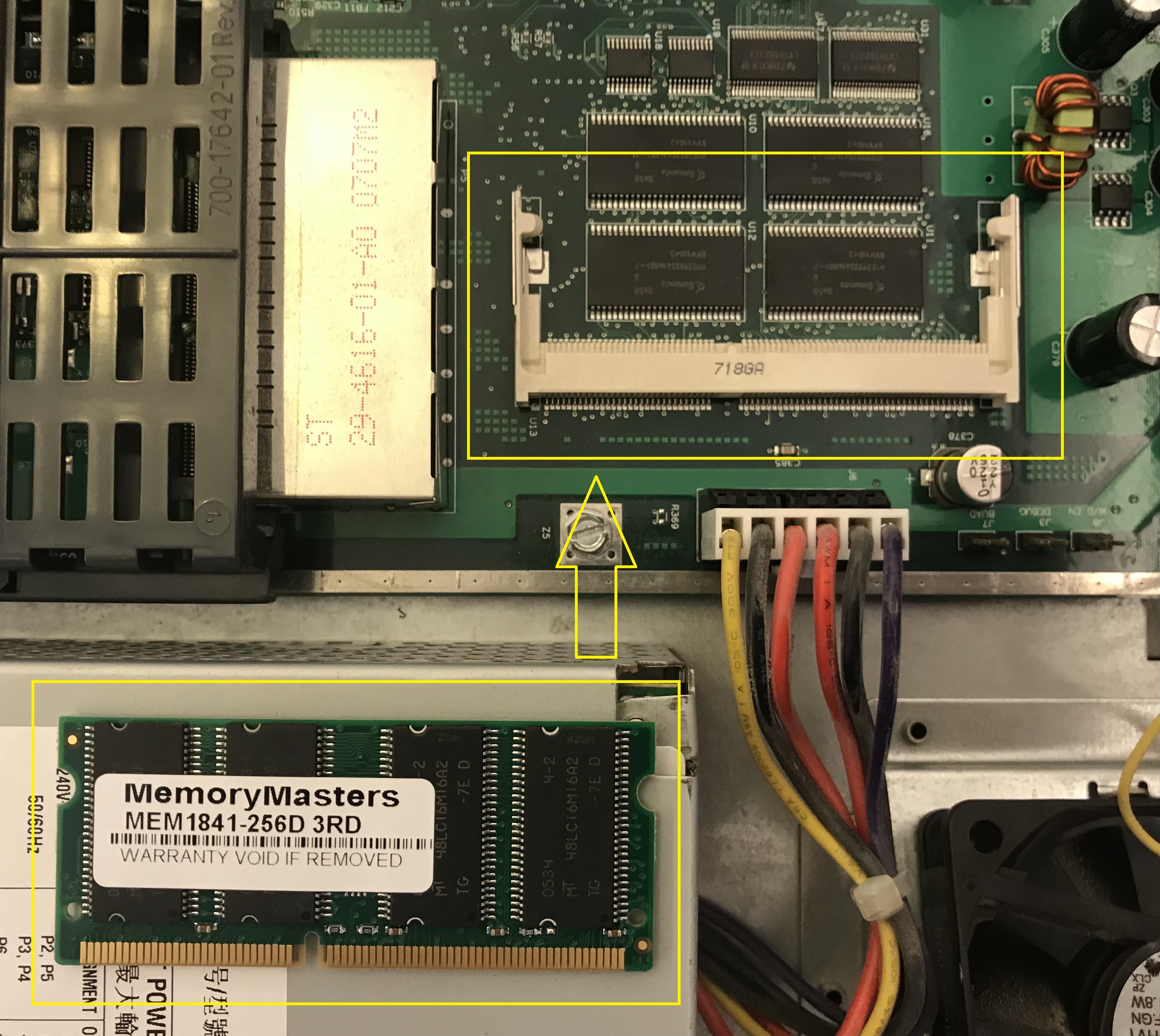 Cisco 1841 router RAM replacement